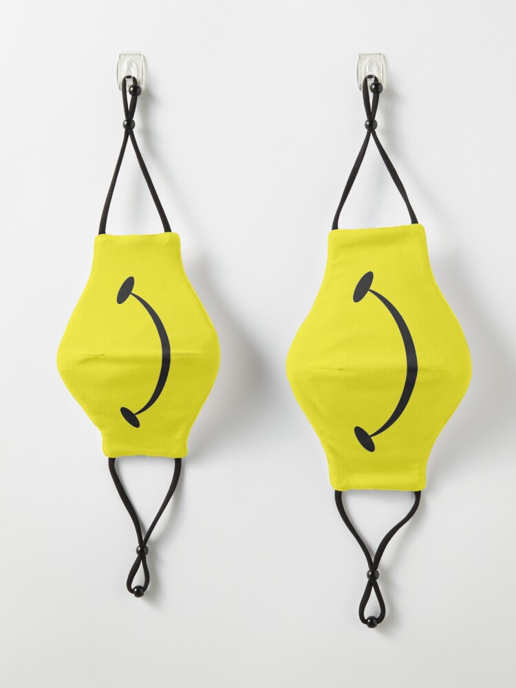 Alternate view of Classic 80's Acid House Smiley face. Rave On! Mask