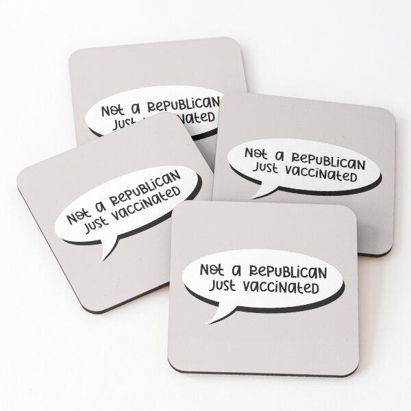 Item preview, Not a Republican Just Vaccinated speech bubble designed and sold by indie-shop.