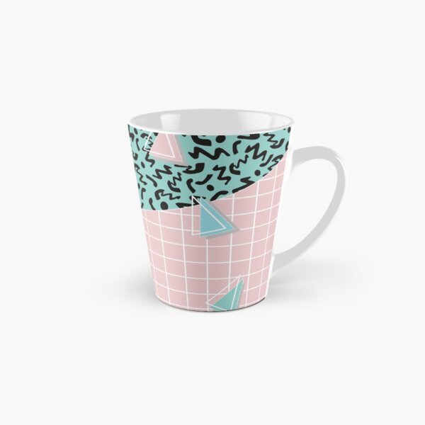 Item preview, Memphis style geometric pattern, line elements and geometric figures. Ilustration in soft pink, blue, grey colors. designed and sold by darkmoonlight-.