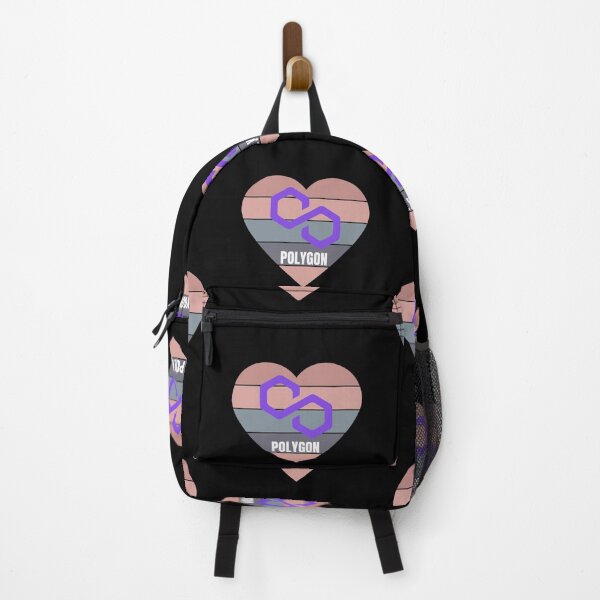 Item preview, Love Heart Pink Polygon Crypto MATIC Cryptocurrency designed and sold by Bitcoin-Fashion.