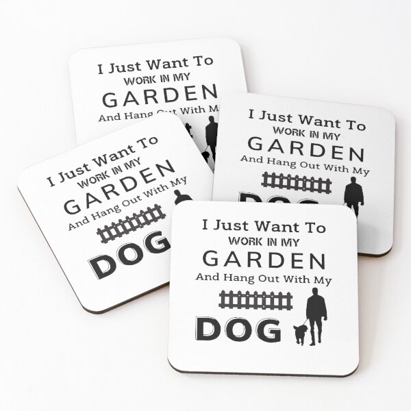 Item preview, I Just Want To Work In My Garden And Hang Out With My Dog - Dog Saying designed and sold by shellagrash.