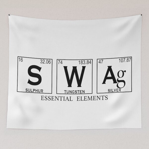 Aperçu de l'œuvre Éléments du tableau périodique de Swag sarcastique créée et vendue par TheImperfecto.