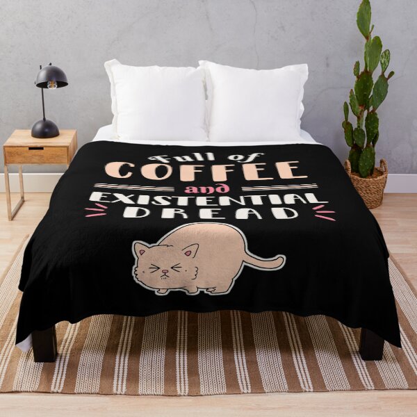 Item preview, Full Of Coffee and Existential Dread, Funny Quote for Coffee Lovers designed and sold by ladylaughprints.