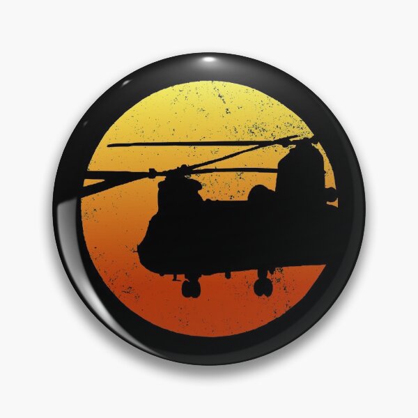 Item preview, CH47 Chinook Silhouette Sunset Military Helicopter CH47 Gear designed and sold by DynamicDesign.