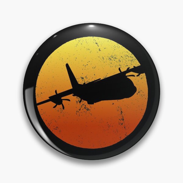 Item preview, C-130 Hercules Silhouette Retro Sunset Airplane Flying C130 Gear designed and sold by DynamicDesign.