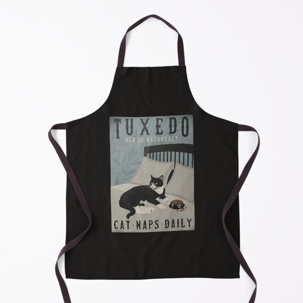 Item preview, Tuxedo Cat Bed And Breakfast Cat Naps Daily Poster designed and sold by JoaoGCosta.