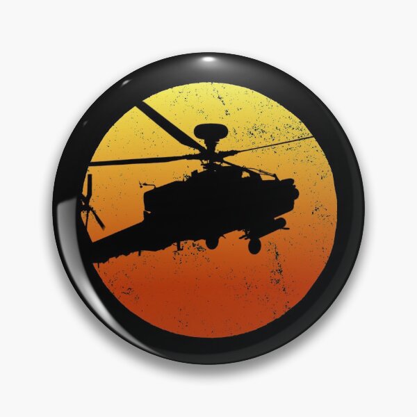 Artikelvorschau, AH-64 Apache Silhouette Sonnenuntergang Militärhubschrauber AH64 Gear entworfen und verkauft von DynamicDesign.
