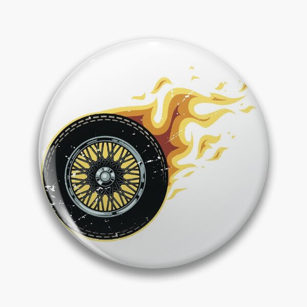 Item preview, Wheels on Fire | Cool helmet Sticker designed and sold by thesmokeydogs.