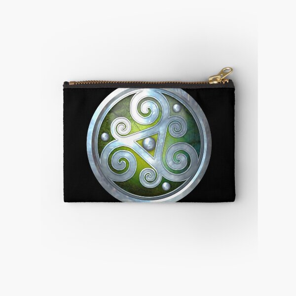 Item preview, Green Celtic Double Triskelion Shield designed and sold by Naumaddic Arts.