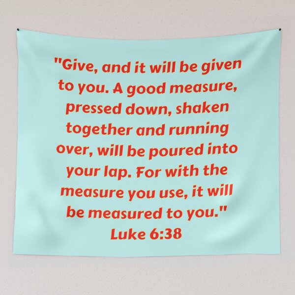 Item preview, Bible Verse Luke 6:38 designed and sold by Prayingwarrior.