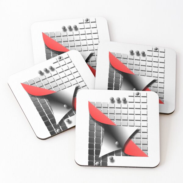 Item preview, Square (146. black, red,) graphic, art, decorative, digital, construction, abstract, designed and sold by Paszkan.
