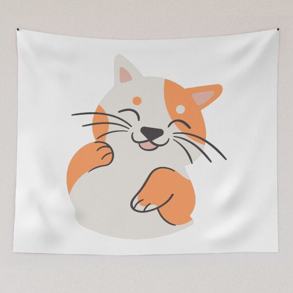 Item preview, Cute cat waving designed and sold by happyfunshop.