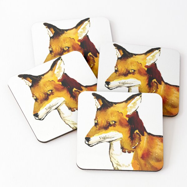 Item preview, The determined fox in watercolour farm animals designed and sold by Liz HL Art Shop.
