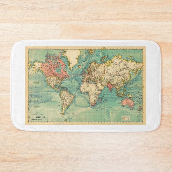 Item preview, Vintage Map of The World 1883 designed and sold by kookakate.