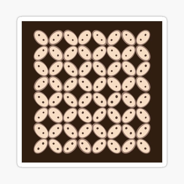 Antique Indonesian Batik Kawung Motif Sticker