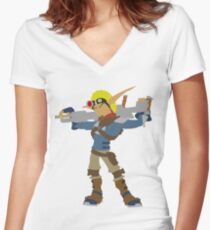 Jak 2 Renegade-Jak Women's Fitted V-Neck T-Shirt