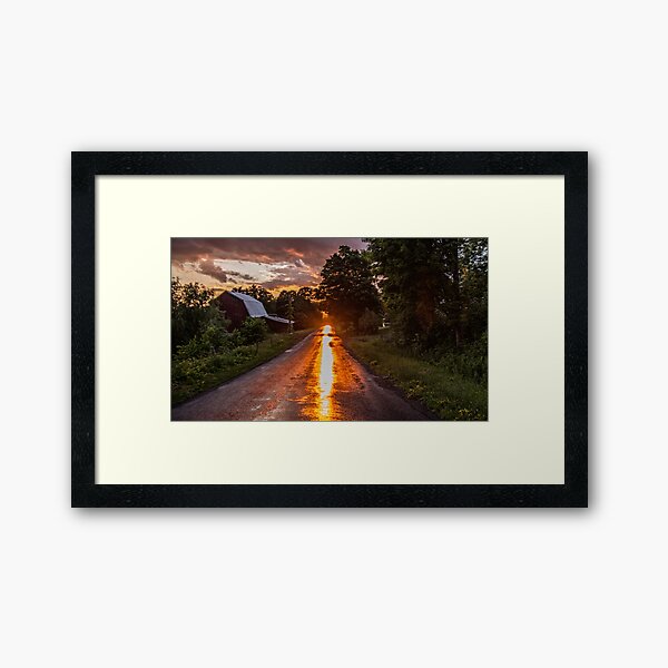 Redreaming Hathaway Road in Gold Framed Art Print