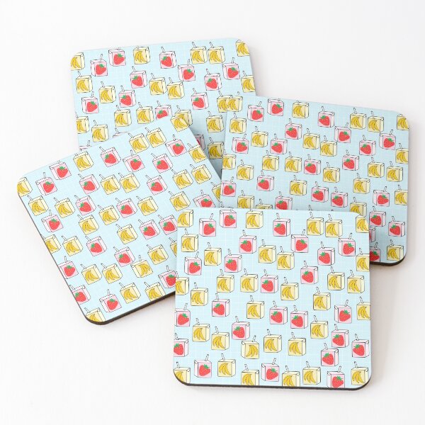 Item preview, Strawberry Milk and Banana Milk on Blue Background designed and sold by kapotka.