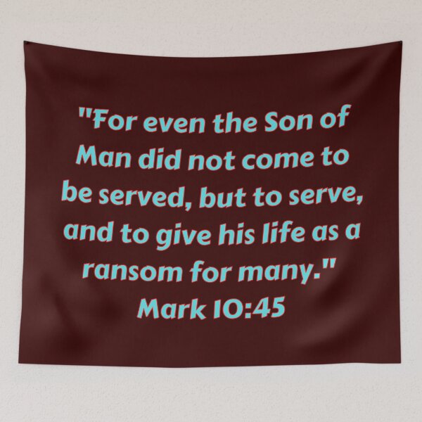 Item preview, Bible Verse Mark 10:45 designed and sold by Prayingwarrior.