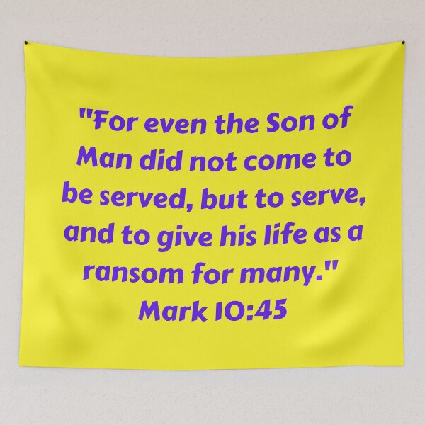 Item preview, Bible Verse Mark 10:45 designed and sold by Prayingwarrior.