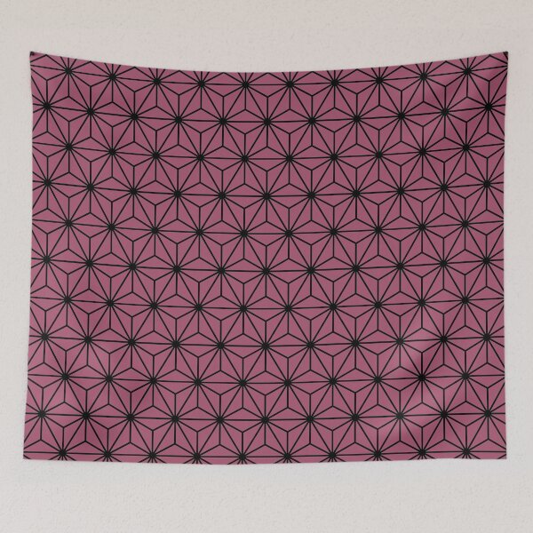 Item preview, China Rose Pink Asanoha - Japanese Traditional Pattern designed and sold by KinitaDesign.
