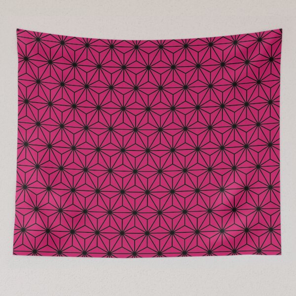 Item preview, Dogwood Rose Pink Asanoha - Japanese Traditional Pattern designed and sold by KinitaDesign.