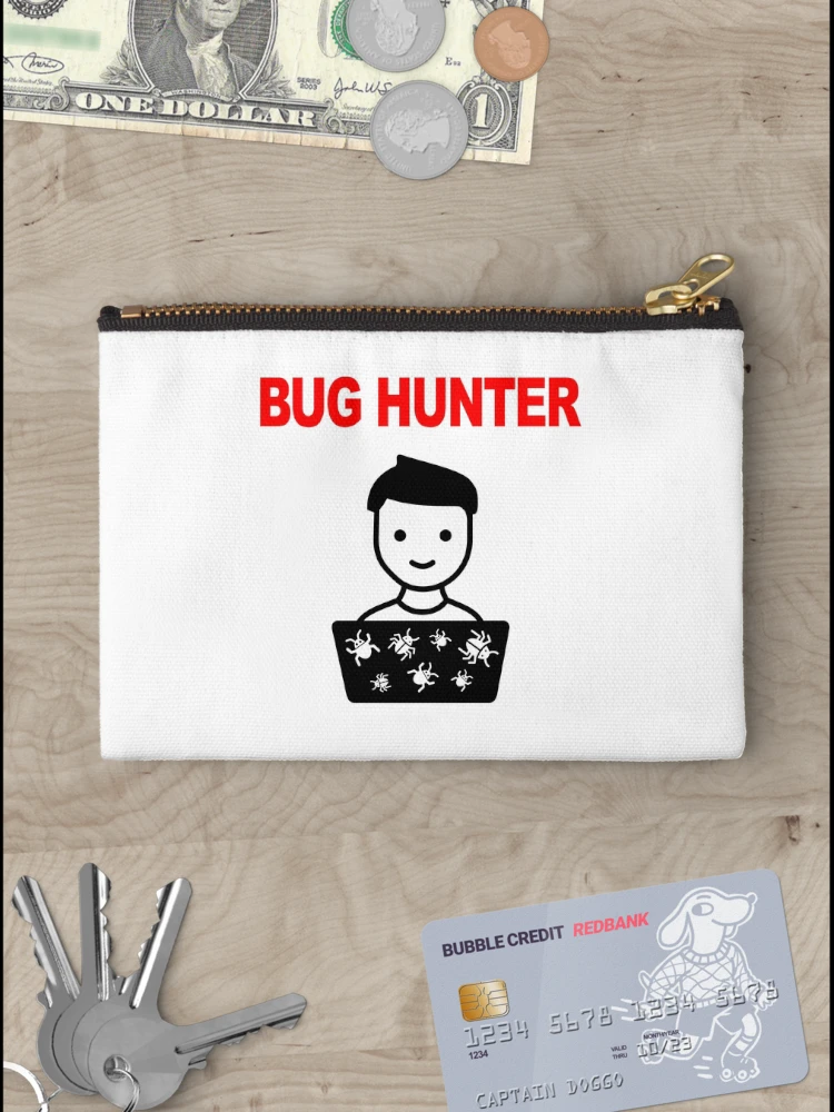 Thumbnail 3 of 4, Zipper Pouch, Bug Hunter, Software Testing, Software Bugs, Software Tester, Computer Science, Programming Humor designed and sold by Max-Wear.