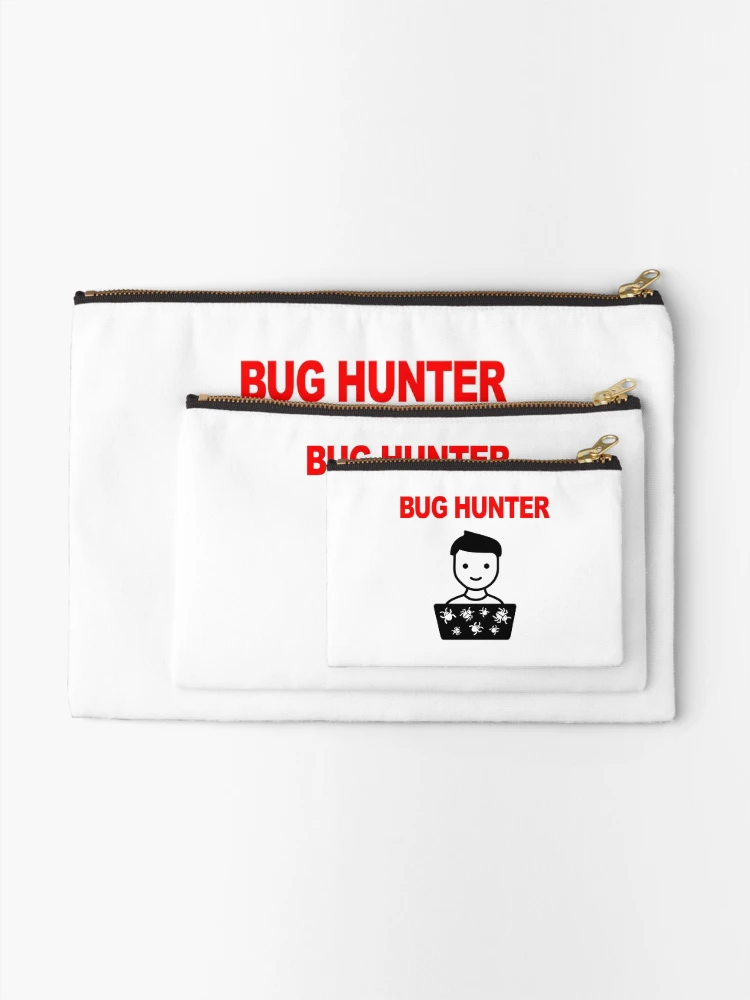 Thumbnail 2 of 4, Zipper Pouch, Bug Hunter, Software Testing, Software Bugs, Software Tester, Computer Science, Programming Humor designed and sold by Max-Wear.