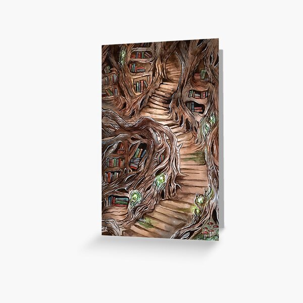 Faerie Library Greeting Card