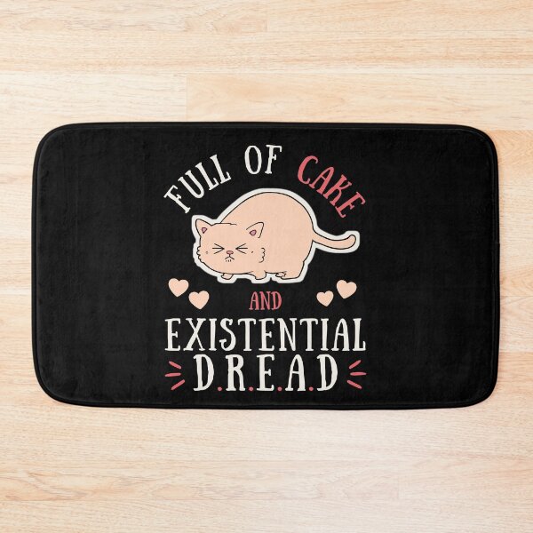 Item preview, Full Of Cake and Existential Dread, Funny Quote for Cake Lovers designed and sold by ladylaughprints.