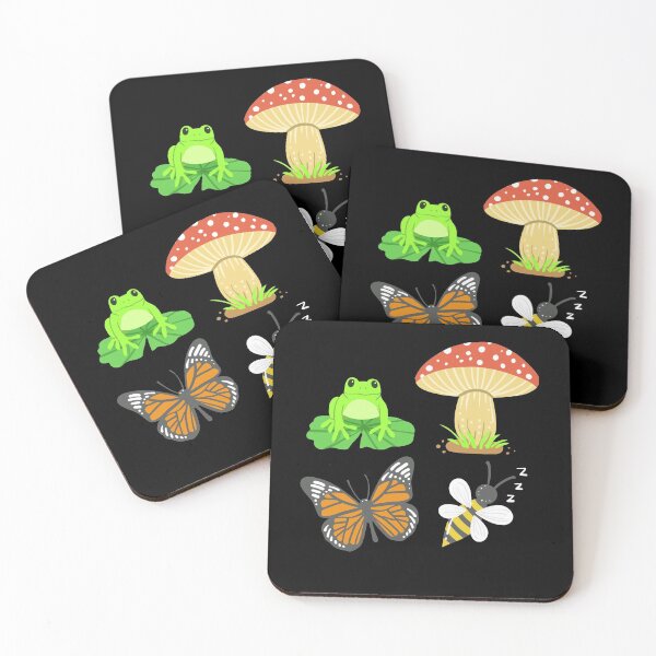 Item preview, Frog Mushroom Monarch Butterfly Bee designed and sold by CreativeGiftShp.