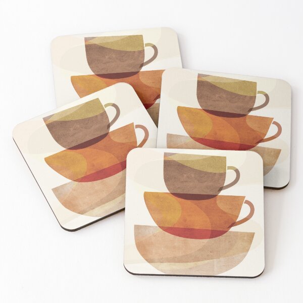 Item preview, Boho Coffee Cup Art designed and sold by SurfolioPrints.