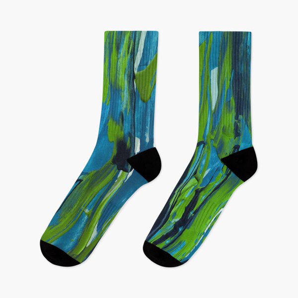 Item preview, Botanical Green and Blue Colour Abstract GrassTexture designed and sold by Sohee Jin.