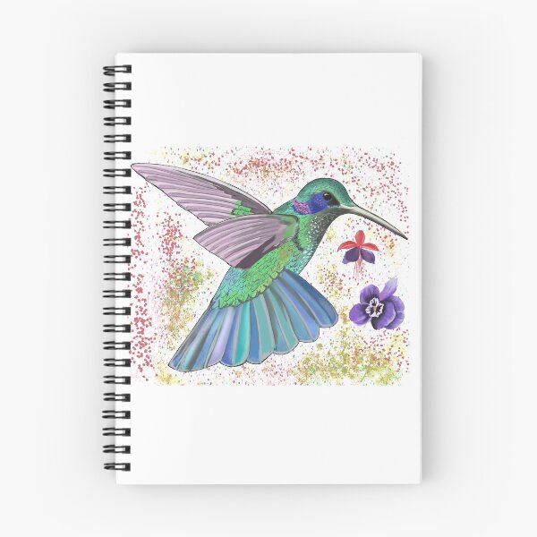 Item preview, Colorful Colibri with flowers (for all bird lovers) - cute  designed and sold by Shmuk.