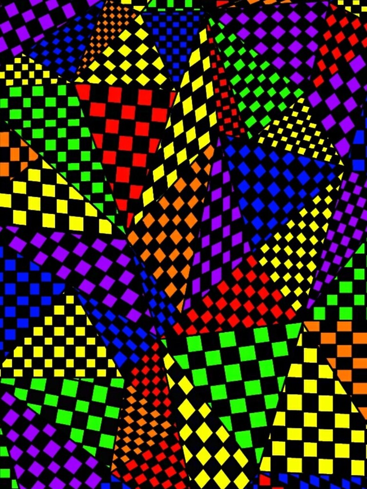 Thumbnail 5 of 5, iPhone Case, Colorful Geometric Triangle Checkers designed and sold by DrawerofStuff.