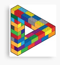 Play with Me: Lego Penrose Toy Triangle Impossible Object Illusion Canvas Print