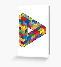 Play with Me: Lego Penrose Toy Triangle Impossible Object Illusion Greeting Card