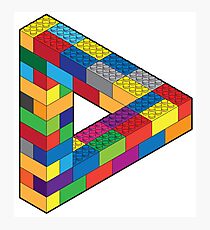 Play with Me: Lego Penrose Toy Triangle Impossible Object Illusion Photographic Print