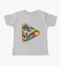 Play with Me: Lego Penrose Toy Triangle Impossible Object Illusion Baby T-Shirt