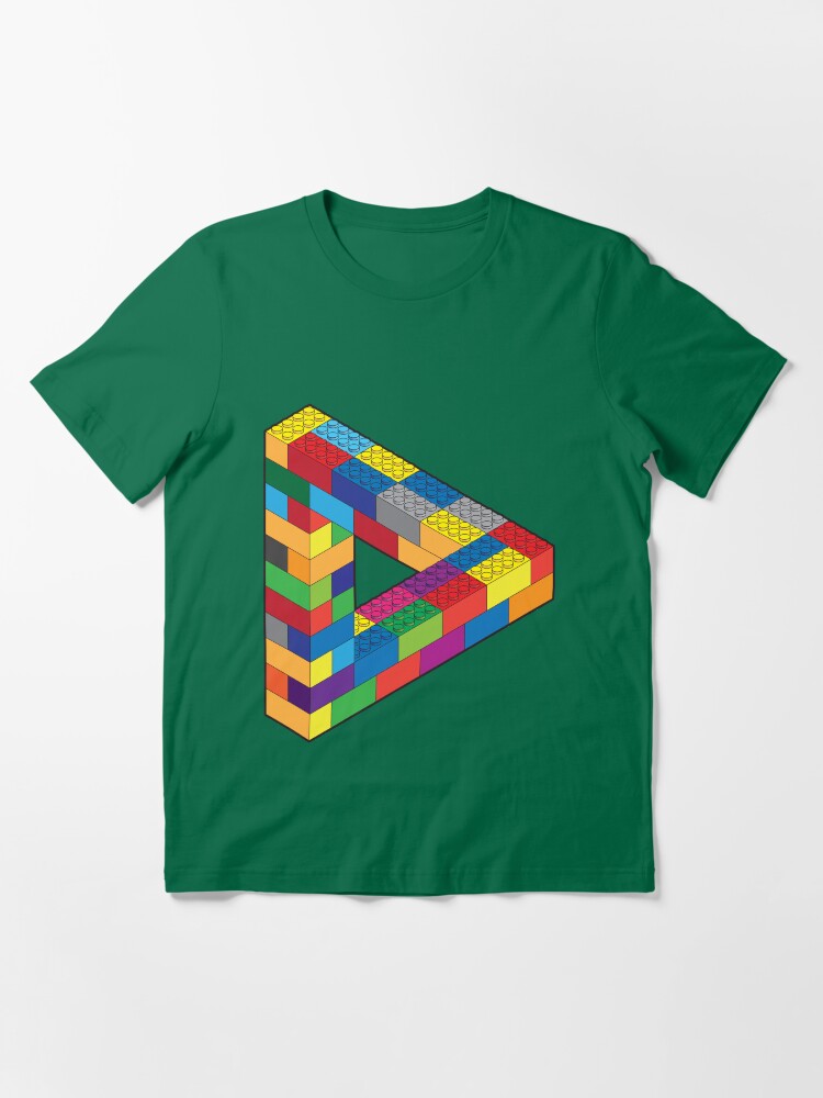 Alternate view of Play with Me: Lego Penrose Toy Triangle Impossible Object Illusion Essential T-Shirt
