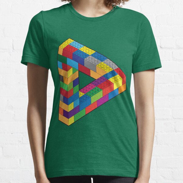 Play with Me: Lego Penrose Toy Triangle Impossible Object Illusion Essential T-Shirt