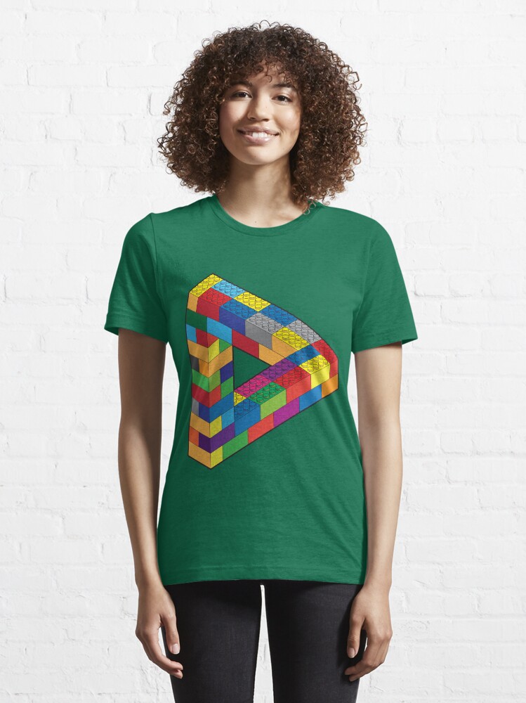 Alternate view of Play with Me: Lego Penrose Toy Triangle Impossible Object Illusion Essential T-Shirt