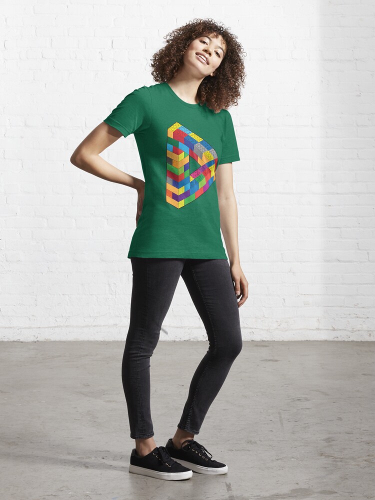 Alternate view of Play with Me: Lego Penrose Toy Triangle Impossible Object Illusion Essential T-Shirt