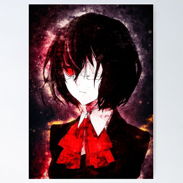 Anime de terror japonês outro cartazes retro papel kraft sakakibara kouichi  misaki mei poster arte da parede decoração do quarto de casa