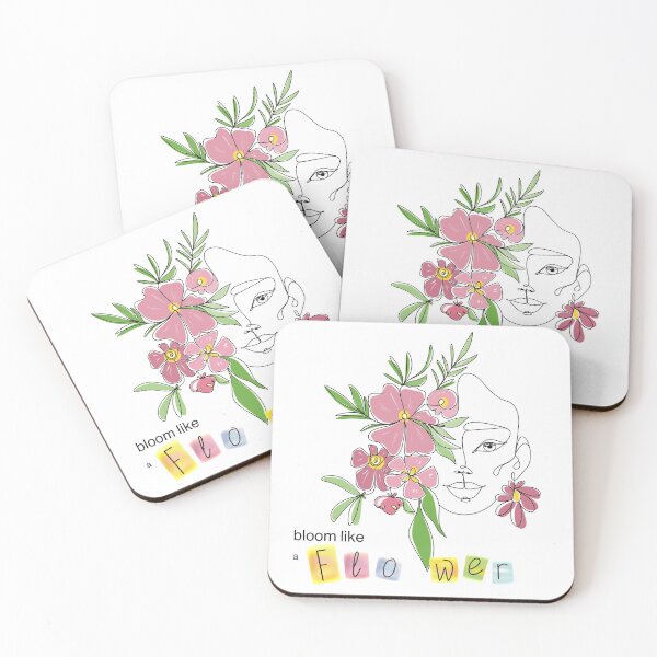 Artikelvorschau, Monoline Gesicht und Blumen entworfen und verkauft von kMariaART.