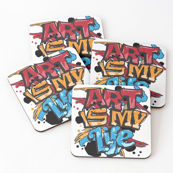 Item preview, Art is My Life text art- Graffiti grunge style designed and sold by feel-free-store.