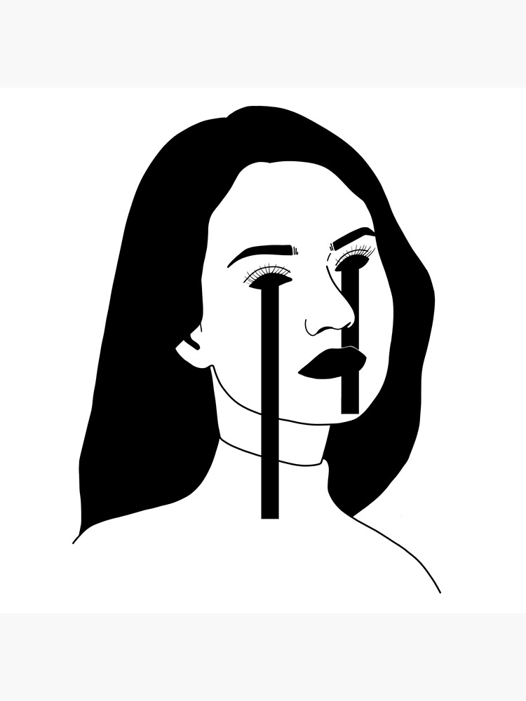 "Woman crying black tears" Poster by BlackIdeas Redbubble
