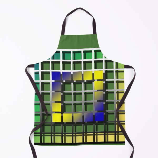Item preview, Square (195) (grid, blue, yellow, green,) decorative, digital, colorful, abstract, designed and sold by Paszkan.