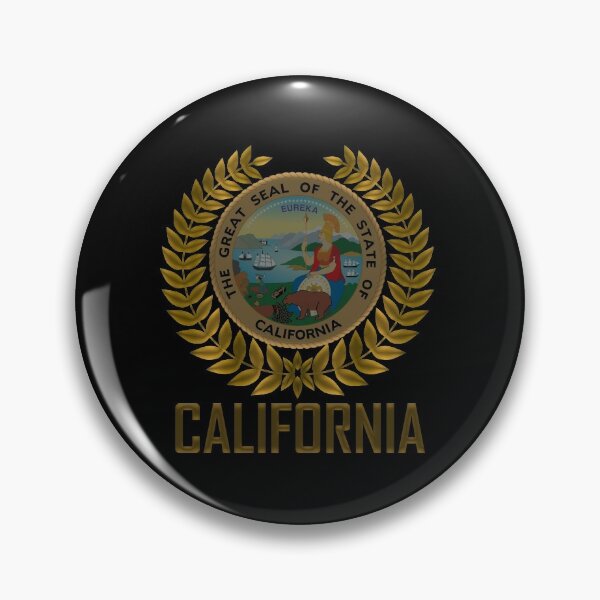 California Golden Coat Of Arms  Pin