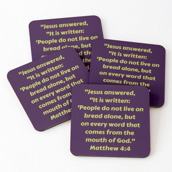 Item preview, Bible Verse Matthew 4:4 designed and sold by Prayingwarrior.